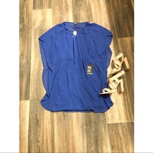 Cobalt blue sheer summer dress from Express, sz M